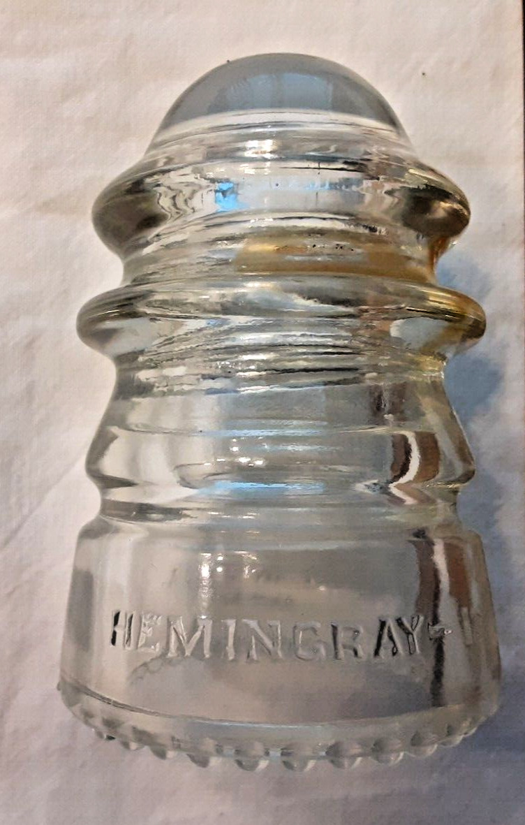 Vintage Hemingray Clear Glass Beehive Insulator