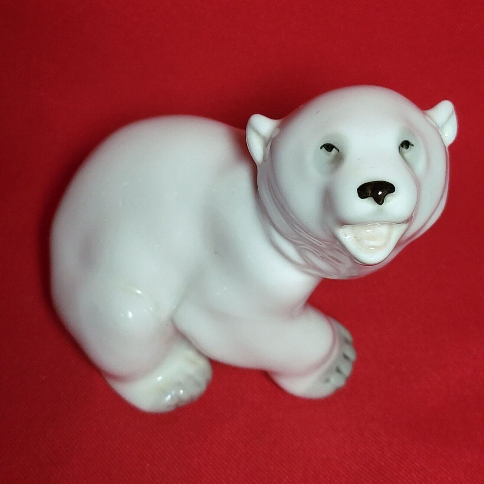 VTG Lomonosov Polar Bear White Porcelain Figurine