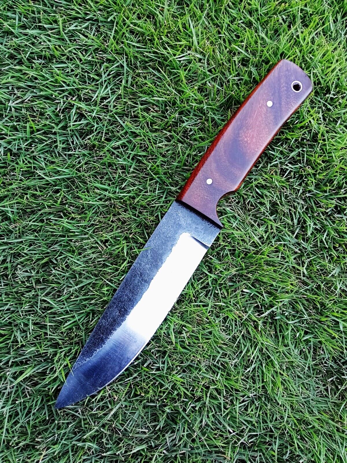 9”Custom Hand forged High Carbon 1095 Steel Skinning Knife wood Handle Full Tang