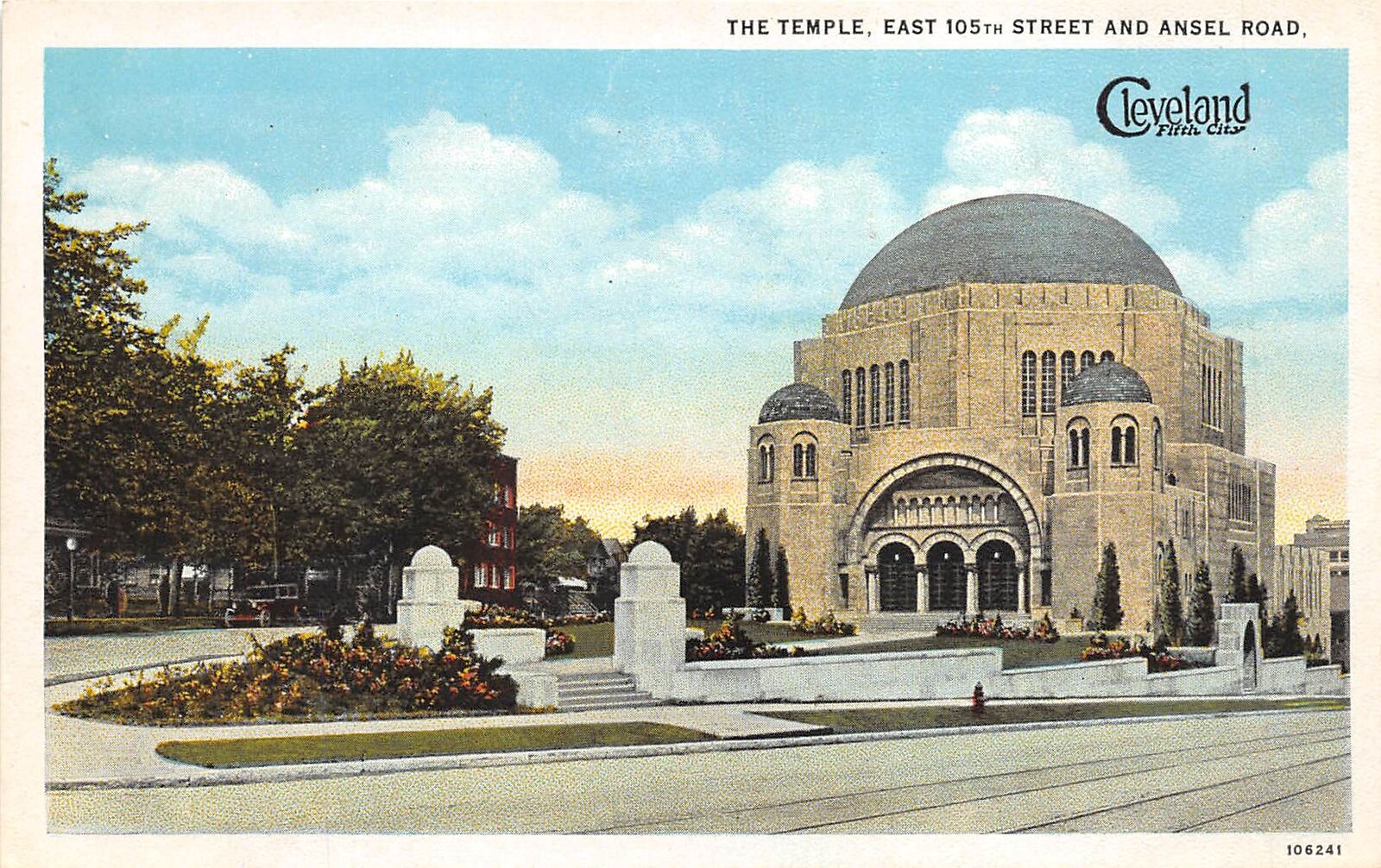 Cleveland Ohio 1930s Postcard The Temple East 105th Street & Ansel