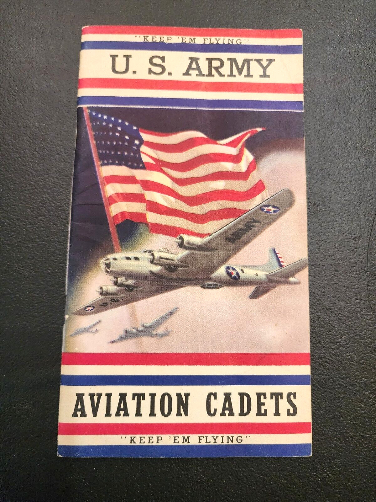 1942 WWII Keep Em Flying US Army Aviation Cadet Recruiting Pamphlet Brochure 14M