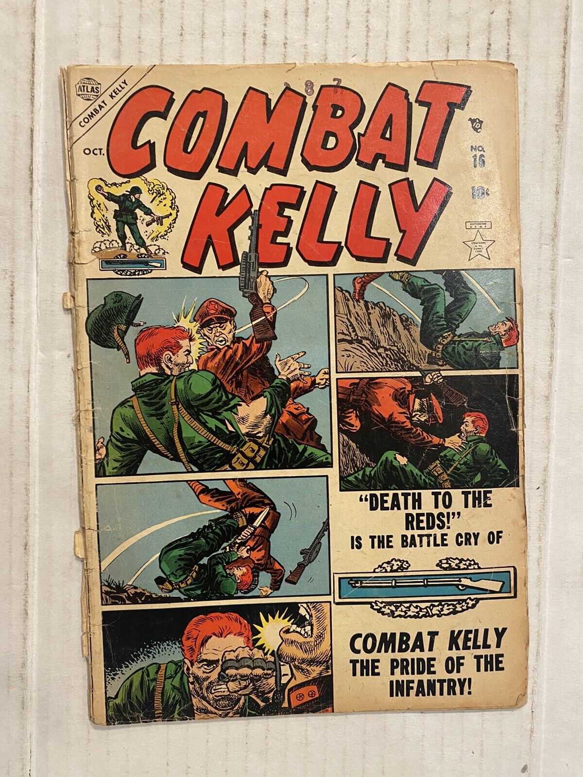 COMBAT KELLY #16 ATLAS PRE-CODE WAR  1953 -Good -Detached Cover