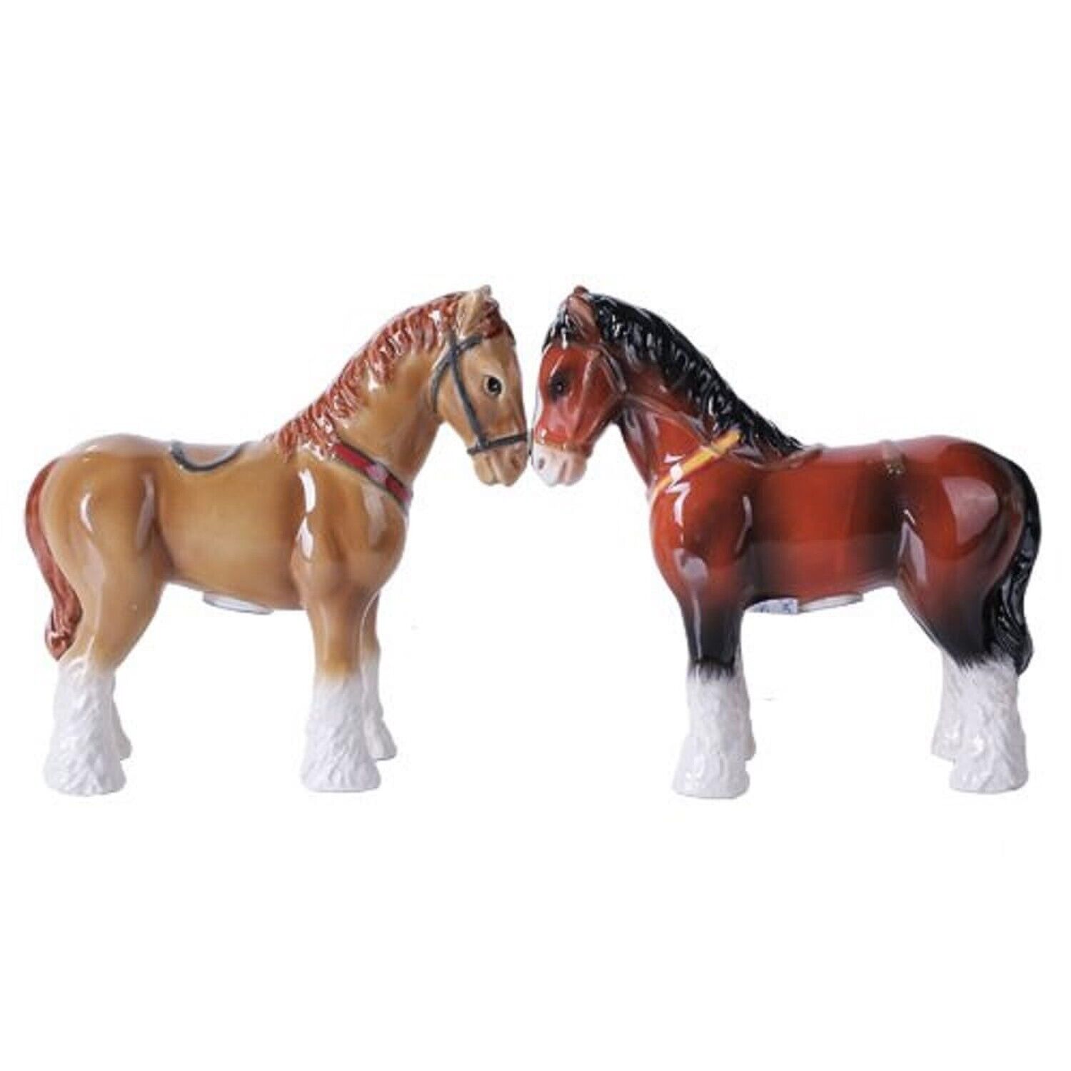 Pacific Giftware 4.75 inches Clydesdale Horses Magnetic Salt and Pepper Shake...