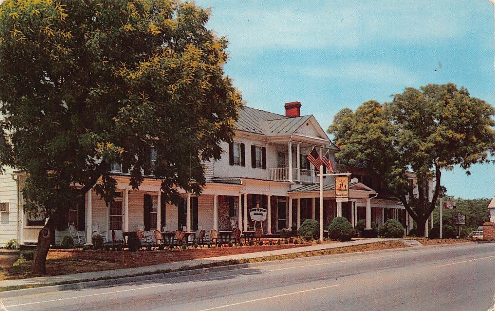 Middletown VA Virginia Wayside Inn Main Street View 1960s Vintage Postcard