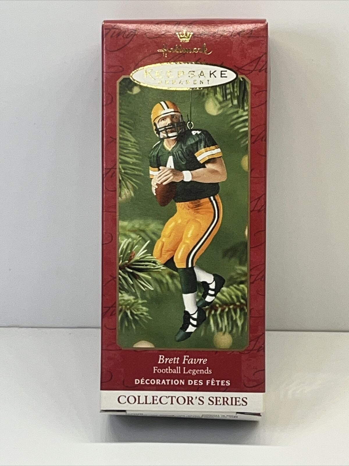Hallmark 2001 Football Legends Brett Favre Green Bay Packers NFL Ornament