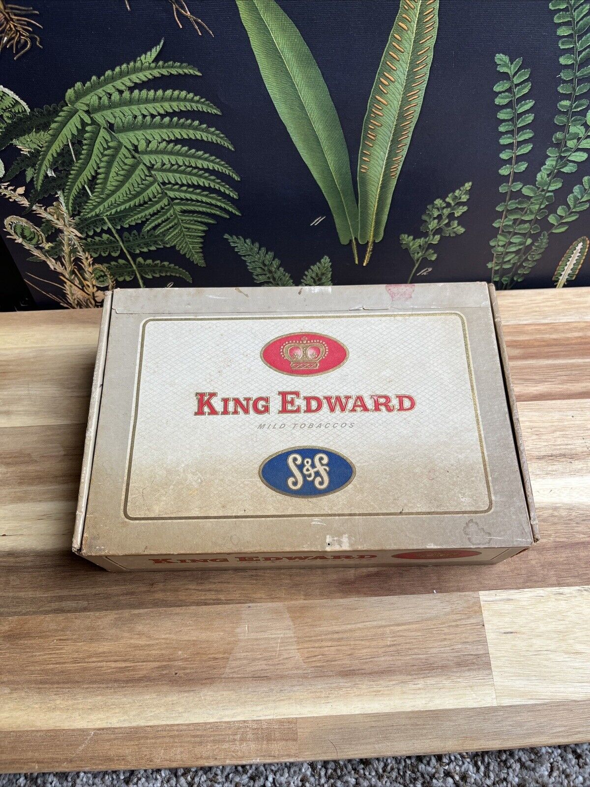 Vintage Swisher Mild Tobacco King Edward Cigar Box 50 Count Class D 8 3/4” X 6”