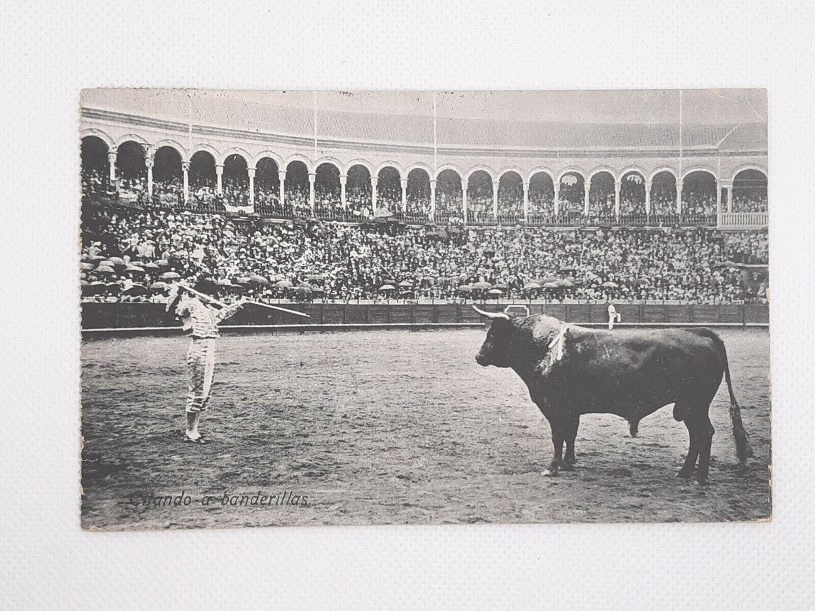 Real Spanish Bullfighter Citando a Banderillas RPPC Postcard Posted Spain