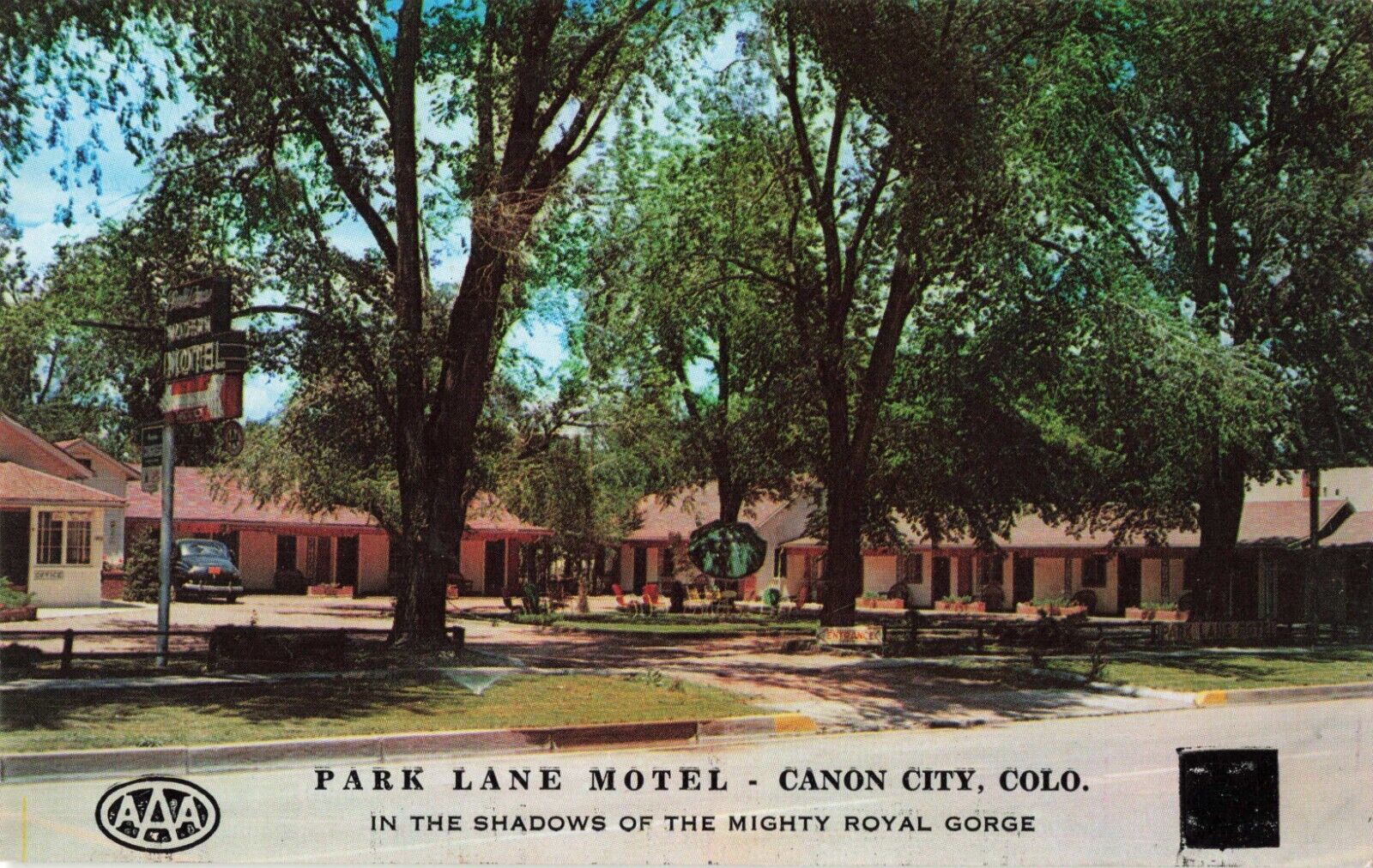 Canon City Colorado, Park Lane Motel Advertising, Vintage Postcard