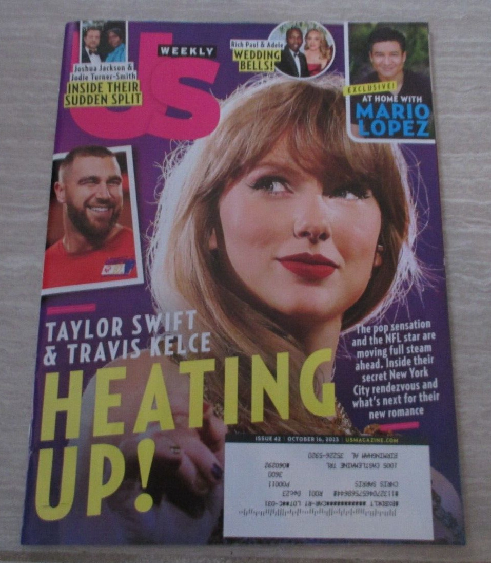 US WEEKLY Taylor Swift Travis Kelce HEATING UP October 16, 2023 Magazine Issue