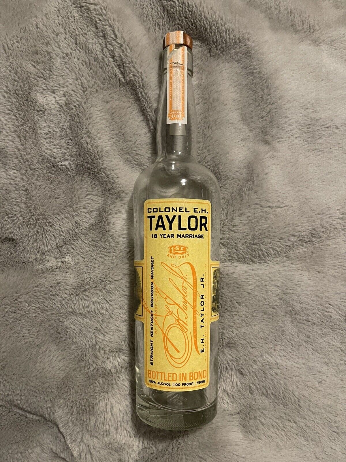Colonel E H Taylor 18 Year Marriage Empty Bottle Unrinsed