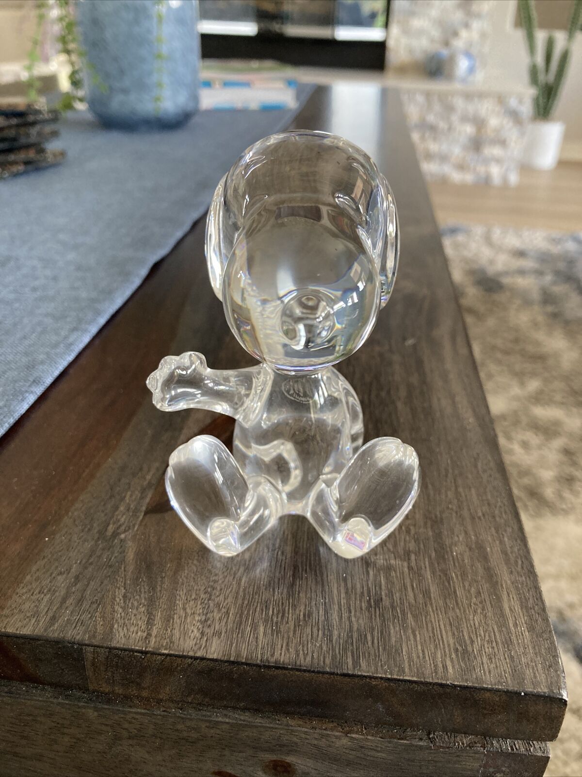 Rare Baccarat Snoopy Crystal Figurine Sitting