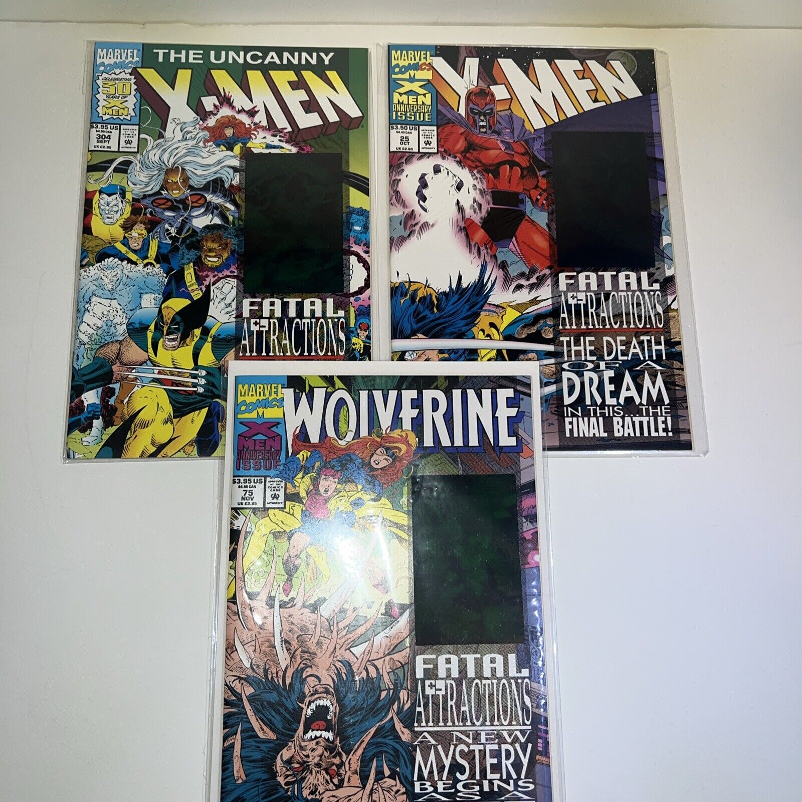X-Men Fatal Attractions Lot Uncanny X-Men 304 X-Men 25 Wolverine 75
