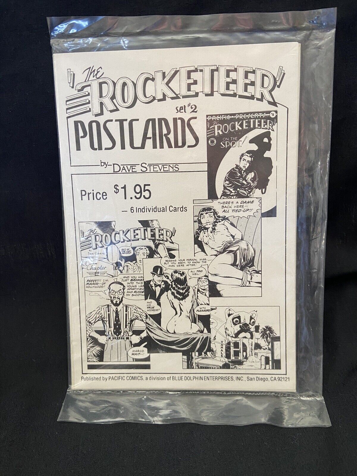 DAVE STEVENS THE ROCKETEER 1984 RARE 6 POSTCARD SET 2 PACIFIC COMICS