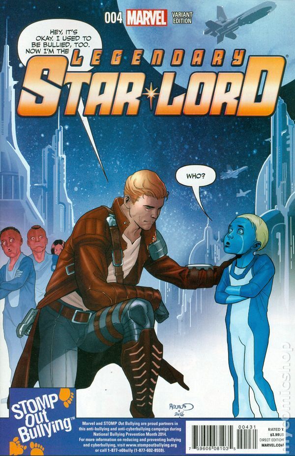 Legendary Star Lord #4C Williams II Stomp Out Bullying 1:15 FN 2014 Stock Image
