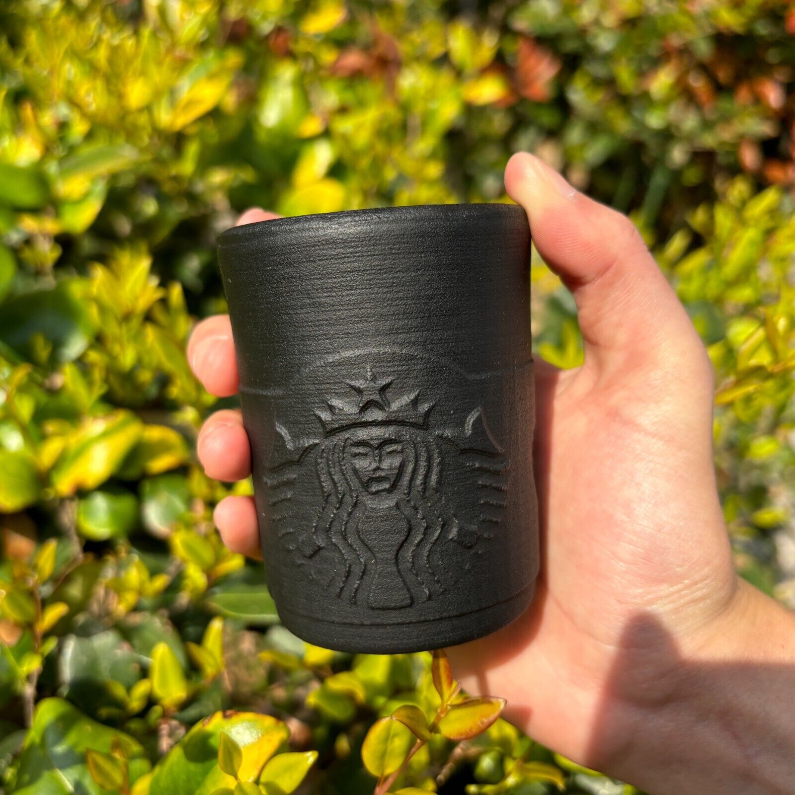 Natural Golden Obsidian Starbucks Coffee Cup Quartz Crystal Teacup Healing