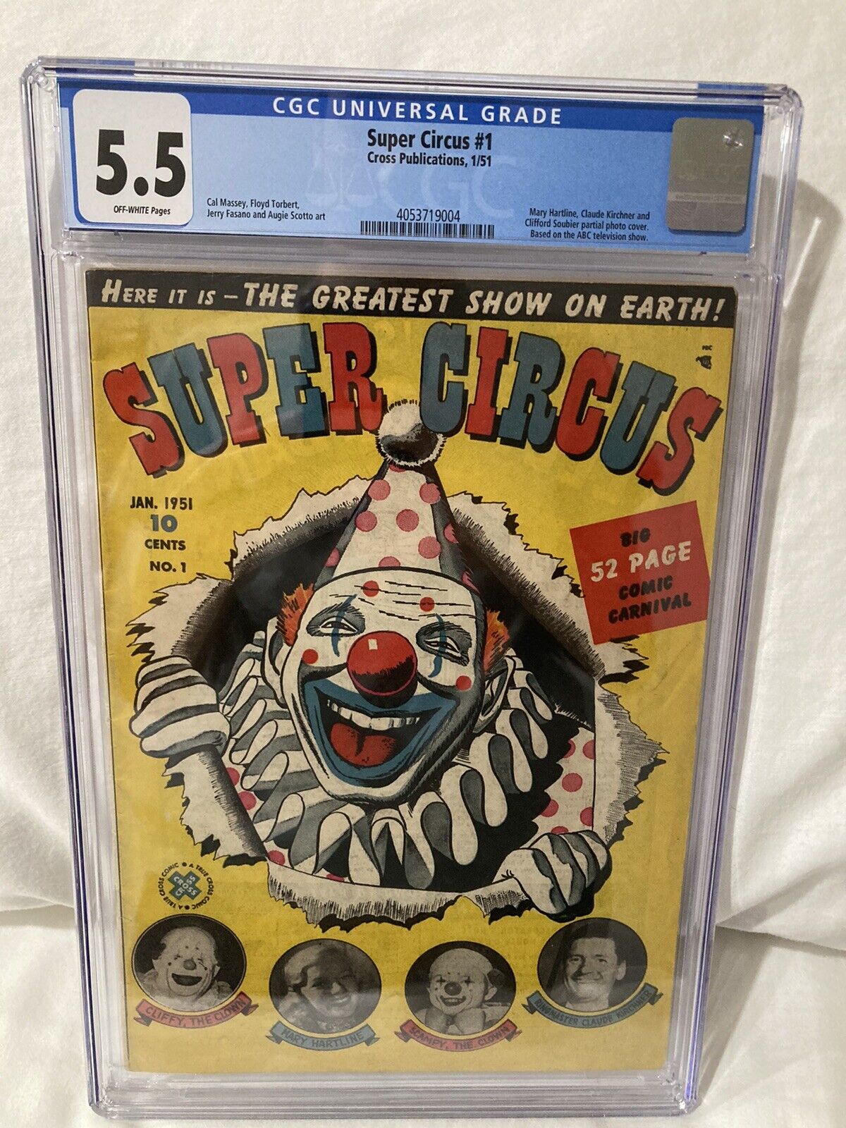 Super Circus #1 (January 1951, Cross Publications) Golden Age, CGC Graded (5.5)