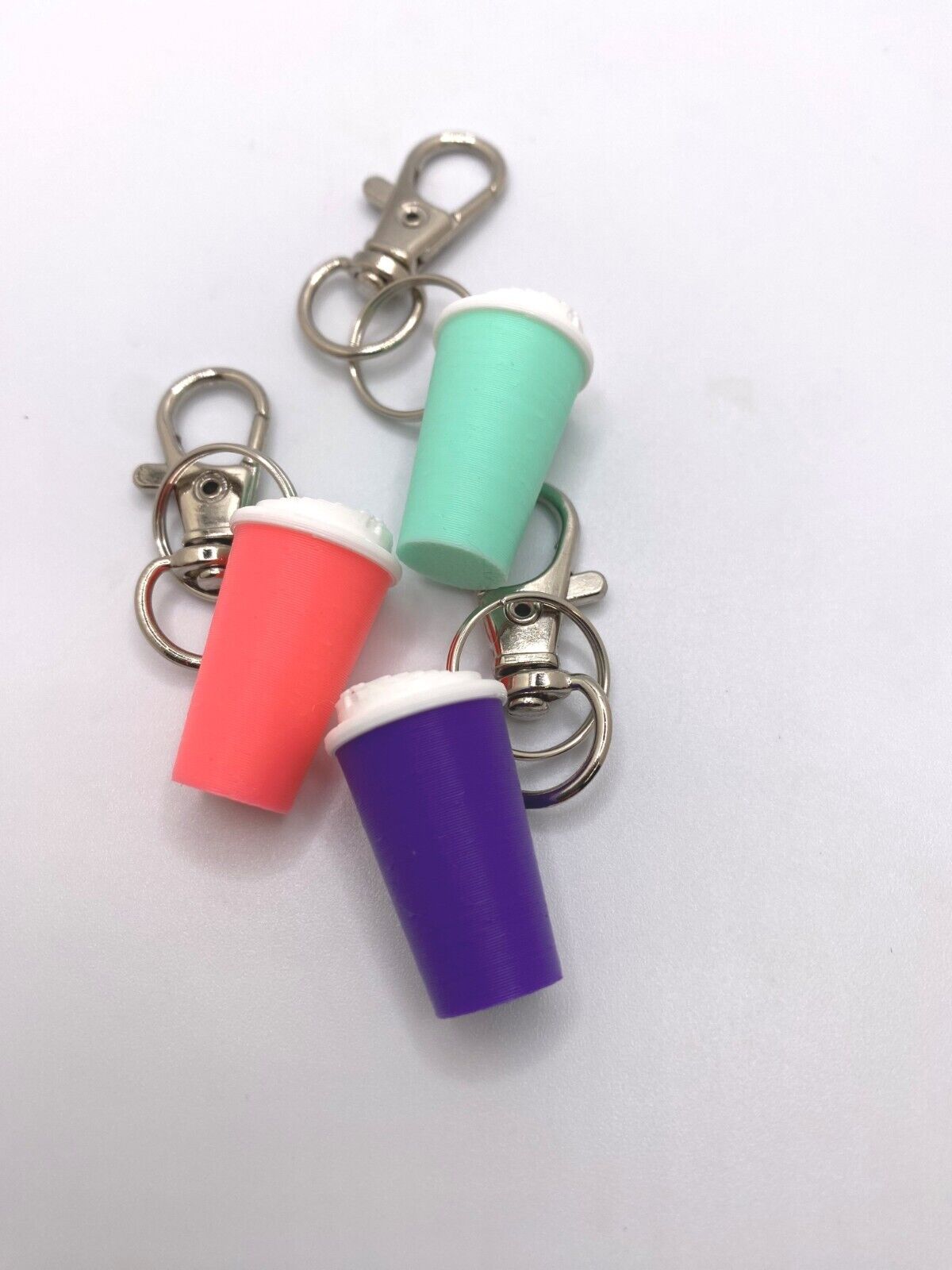Cute small Coffee Cup Keychain to attach to a purse, backpack or keyring.