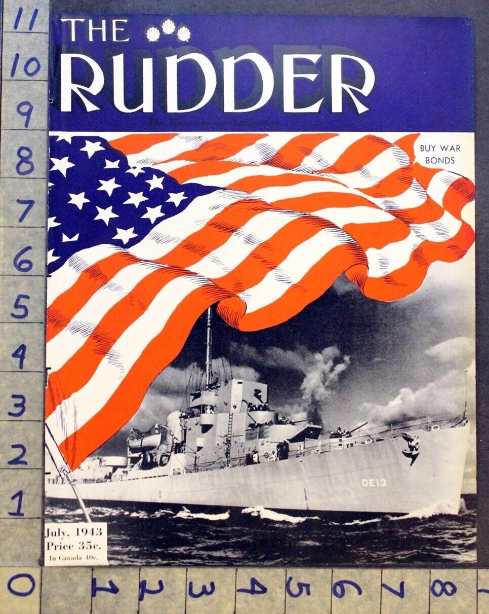 1943 WWII MILITARY NAVY SHIP PATROL TORPEDO FLAG DESTROYER DE13 COVER FC2685 