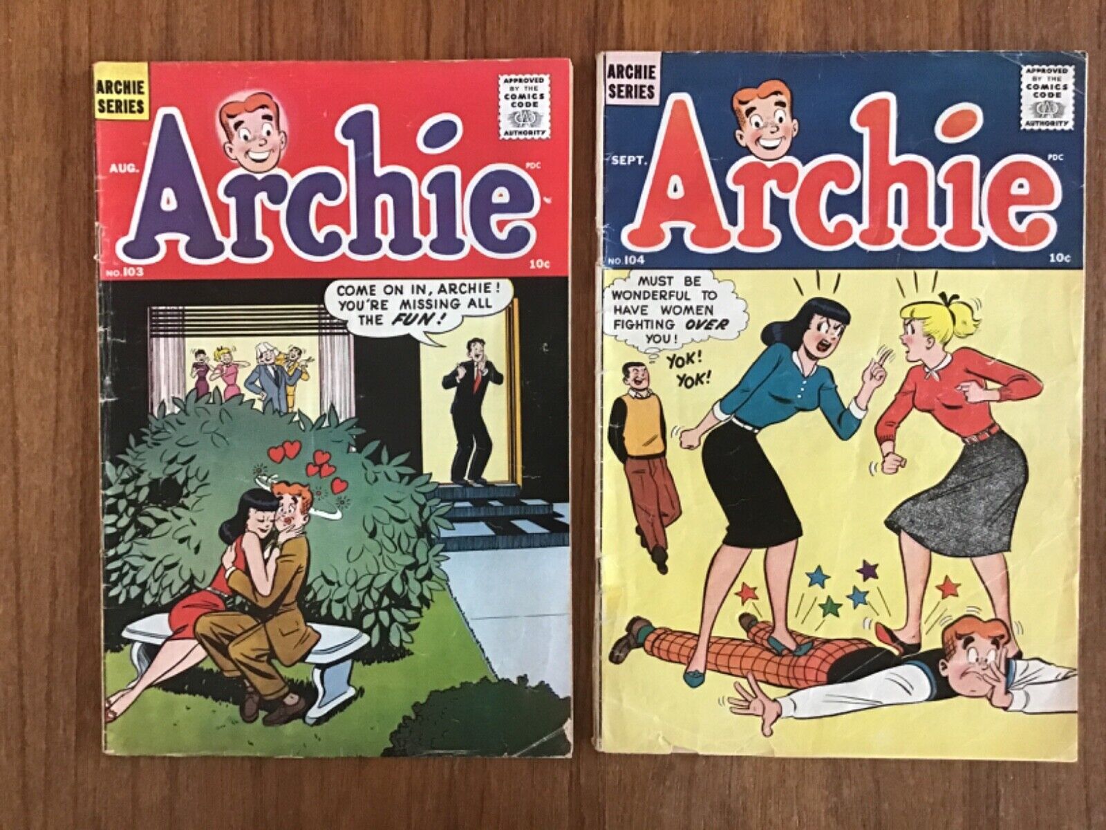 ARCHIE Lot of #103 & 104 - 1959 - VG, G
