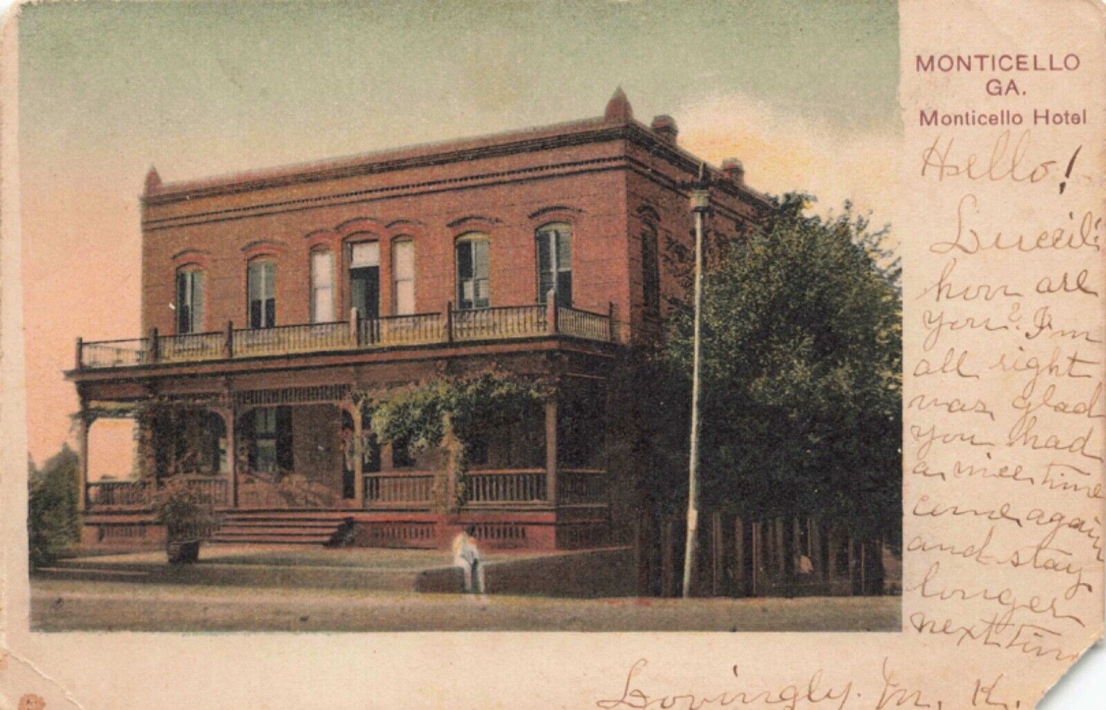 Monticello Ga Hotel 1908 Georgia GA36