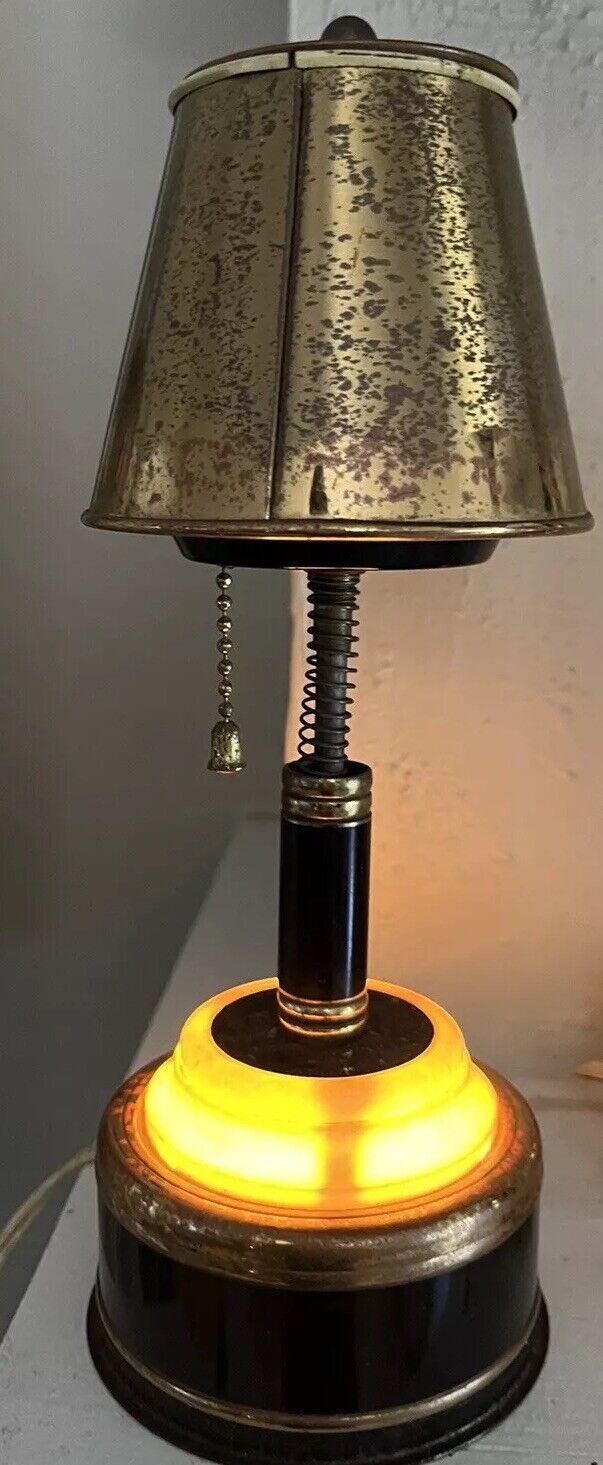 Vintage Table Lamp Cigarette Dispenser Accent Lamp