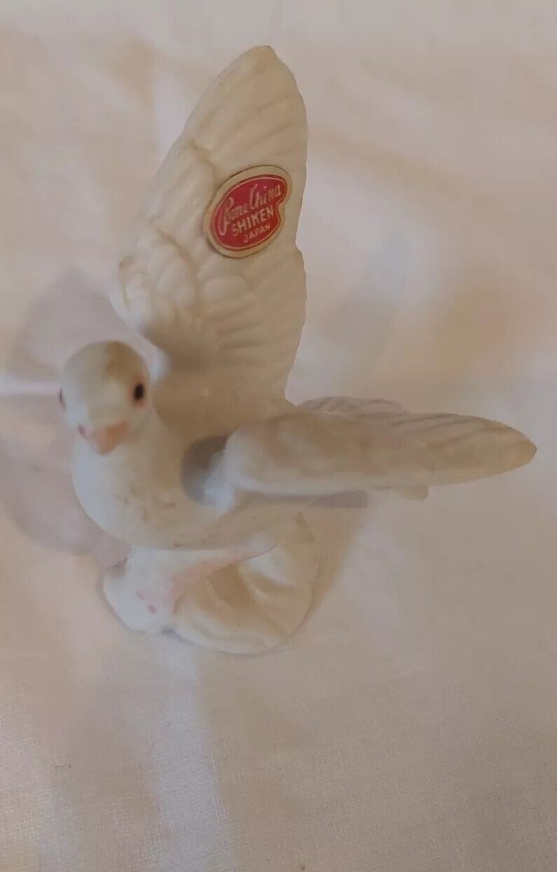 Vintage Shiken Dove Genuine Japan Bone China Miniature Animal Figurine 