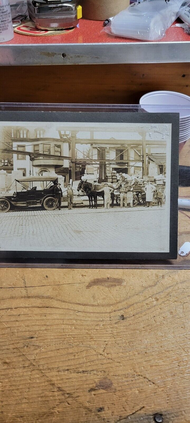 Vintage Antique Early 1900s View Gravestone Maker Dealer Cabinet Photo Baltimore