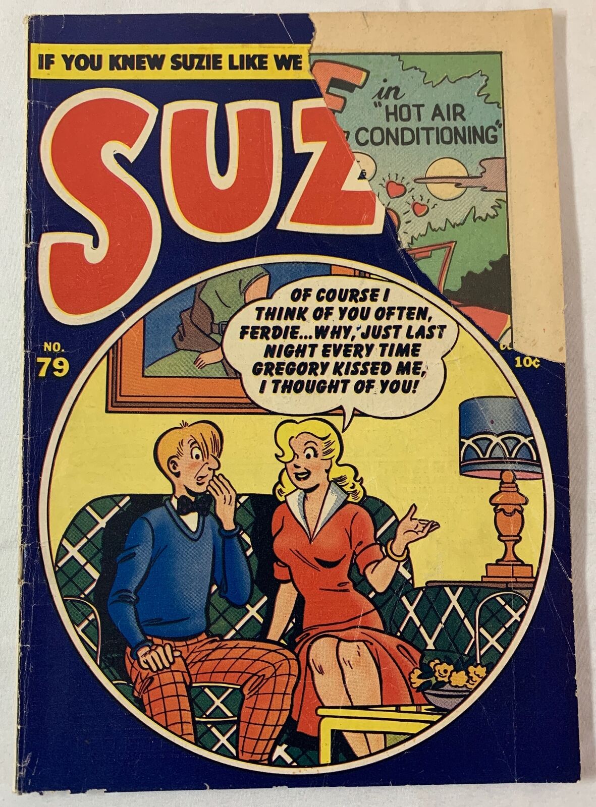 1951 Archie SUZIE #79 ~ chunk from cover,missing ad page+Katy Keene page