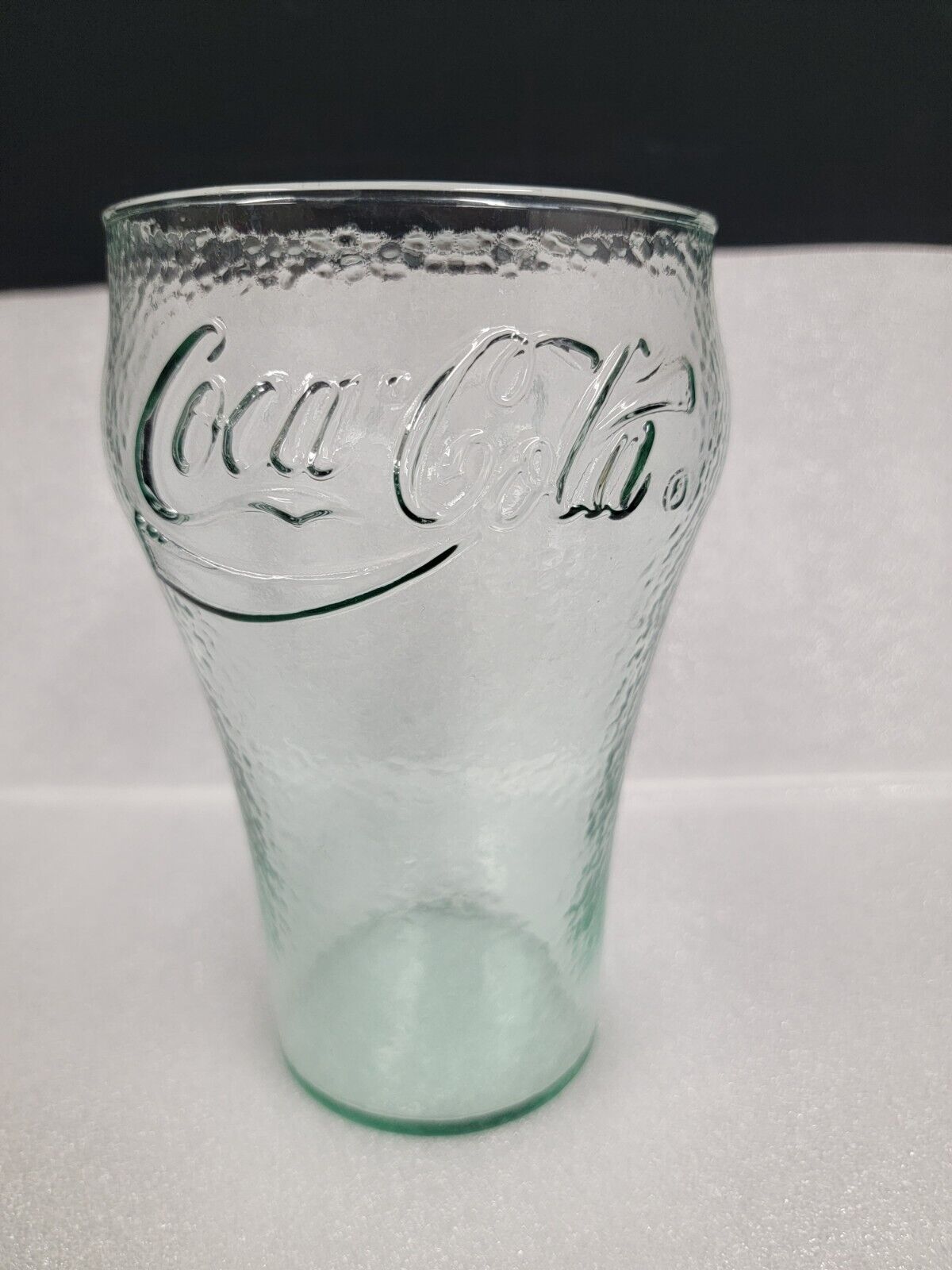Vintage Indiana Glass Coca-Cola Green Wide-Mouth Pebble Glass Tumbler (32oz)