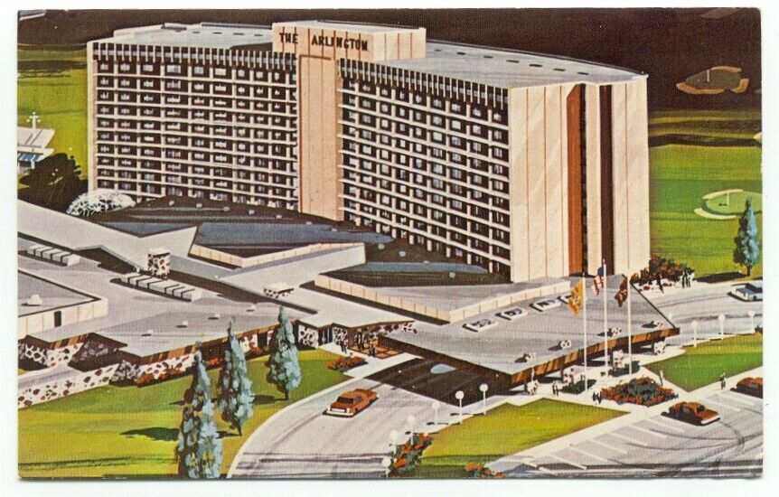 Arlington Heights IL - Arlington Park Towers Hotel Postcard Illinois