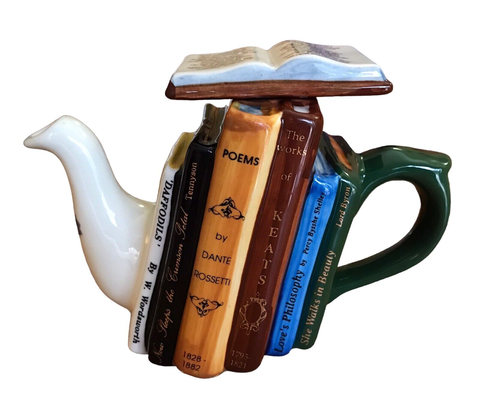 Tony Carter Miniature Books Teapot Poetry Shakespeare Book For Lid 4” Rare