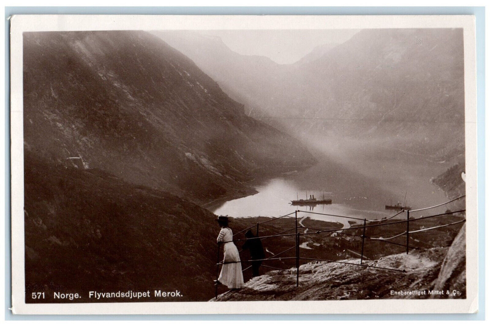 c1940\'s Fly Water Depth Merok Norway Unposted Vintage RPPC Photo Postcard