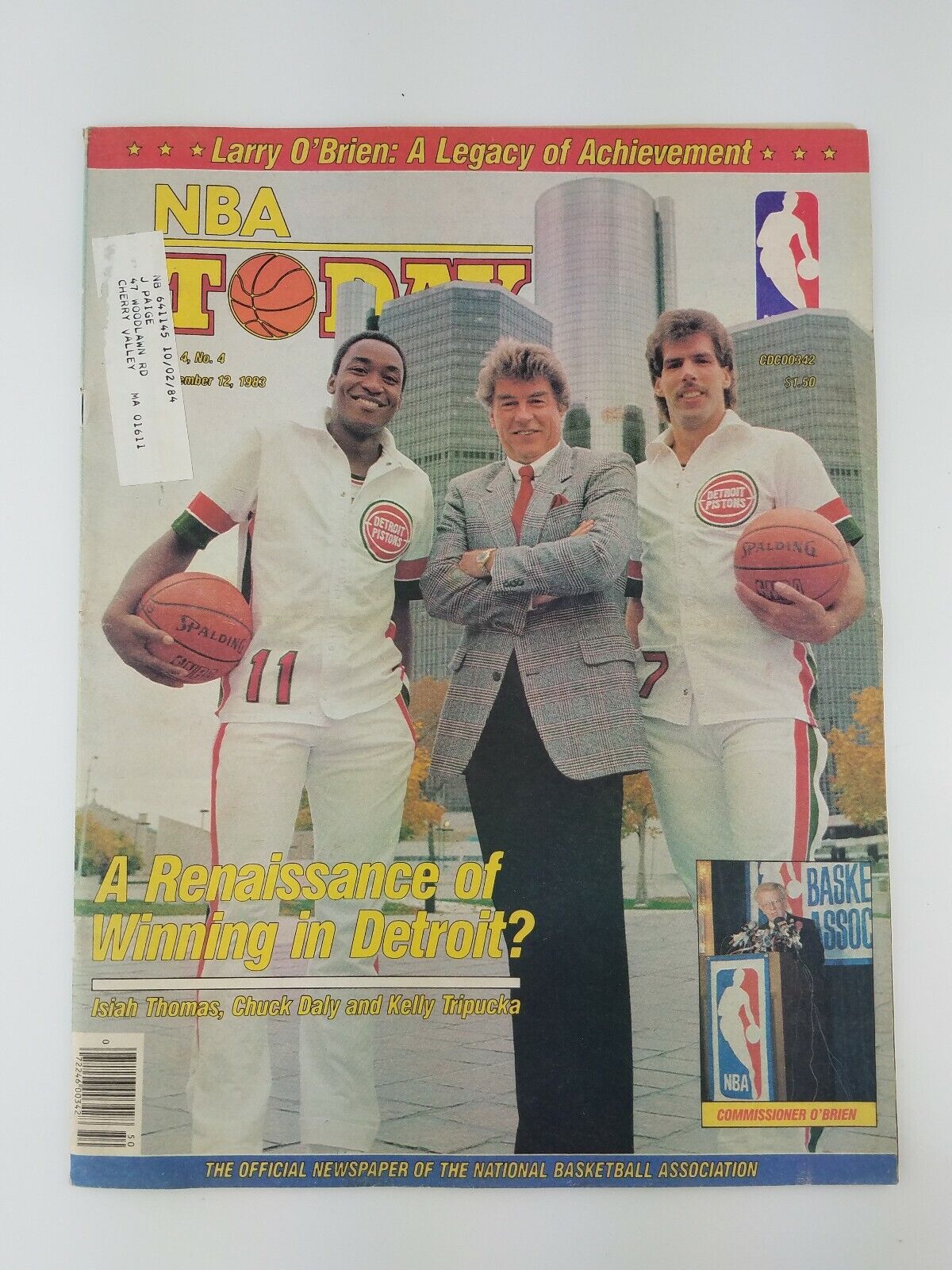 RARE 1983 NBA Today Newspaper Magazine Basketball Detroit Pistons BAD BOYS 80s