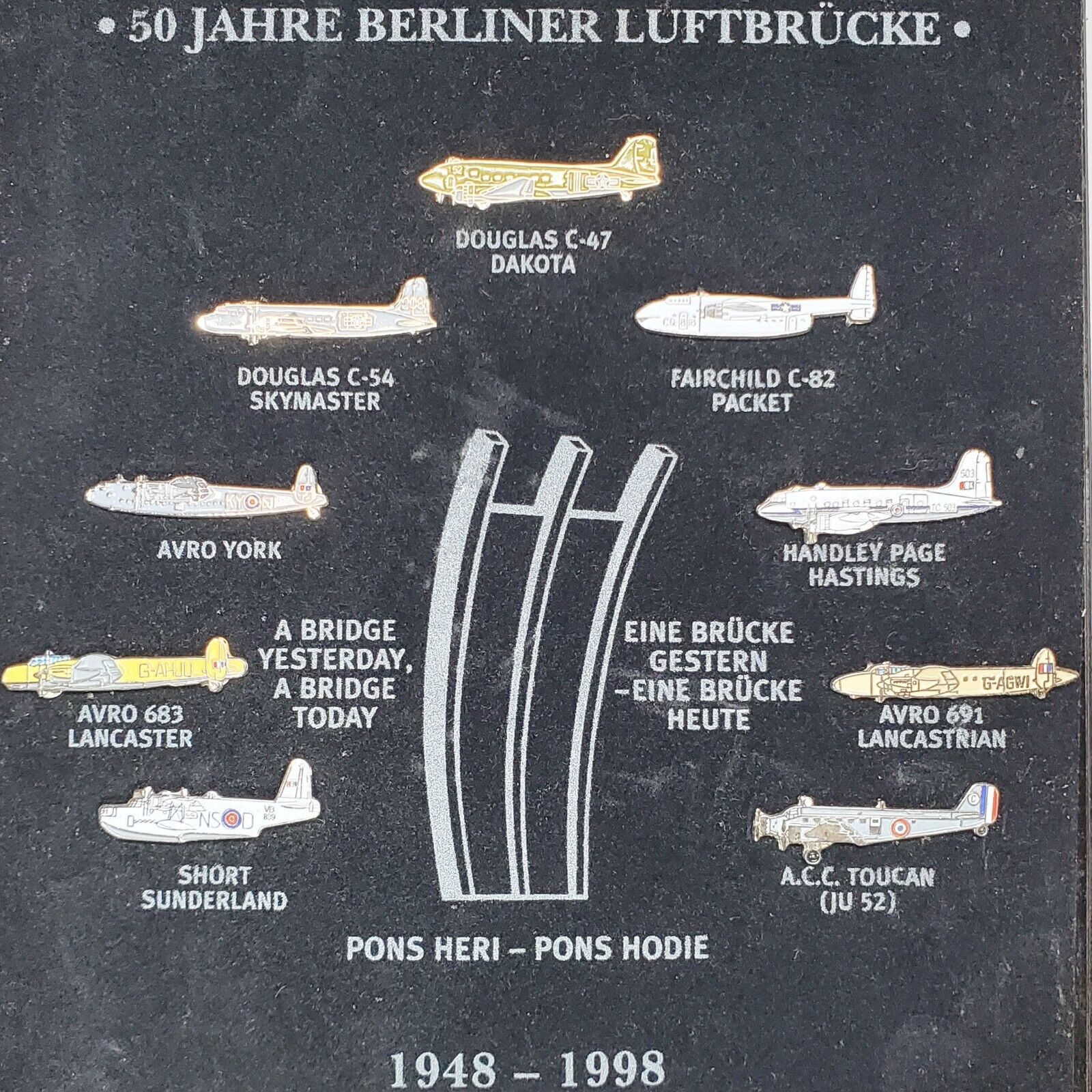 Cold War Aviation pin set airplane box Berlin Blockade American British French