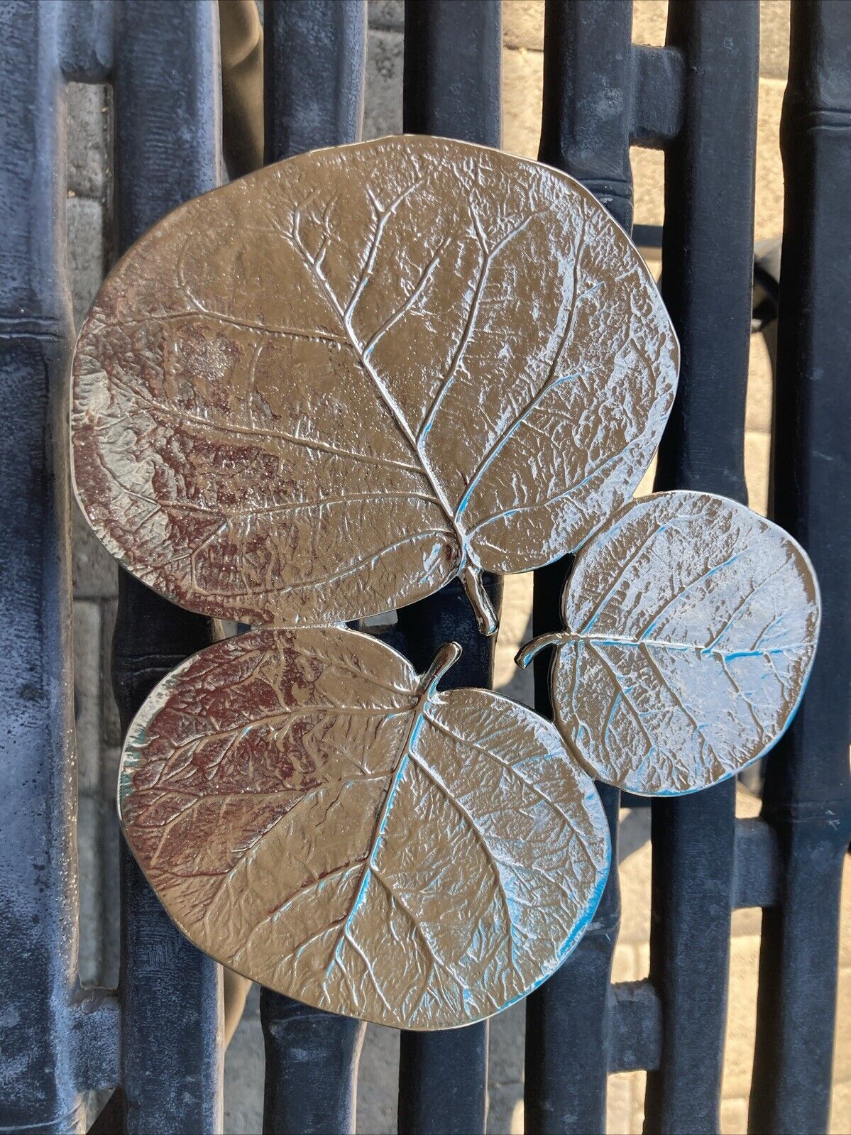 Michael Aram Botanical Leaf Trivet - Metal, Silver Tone