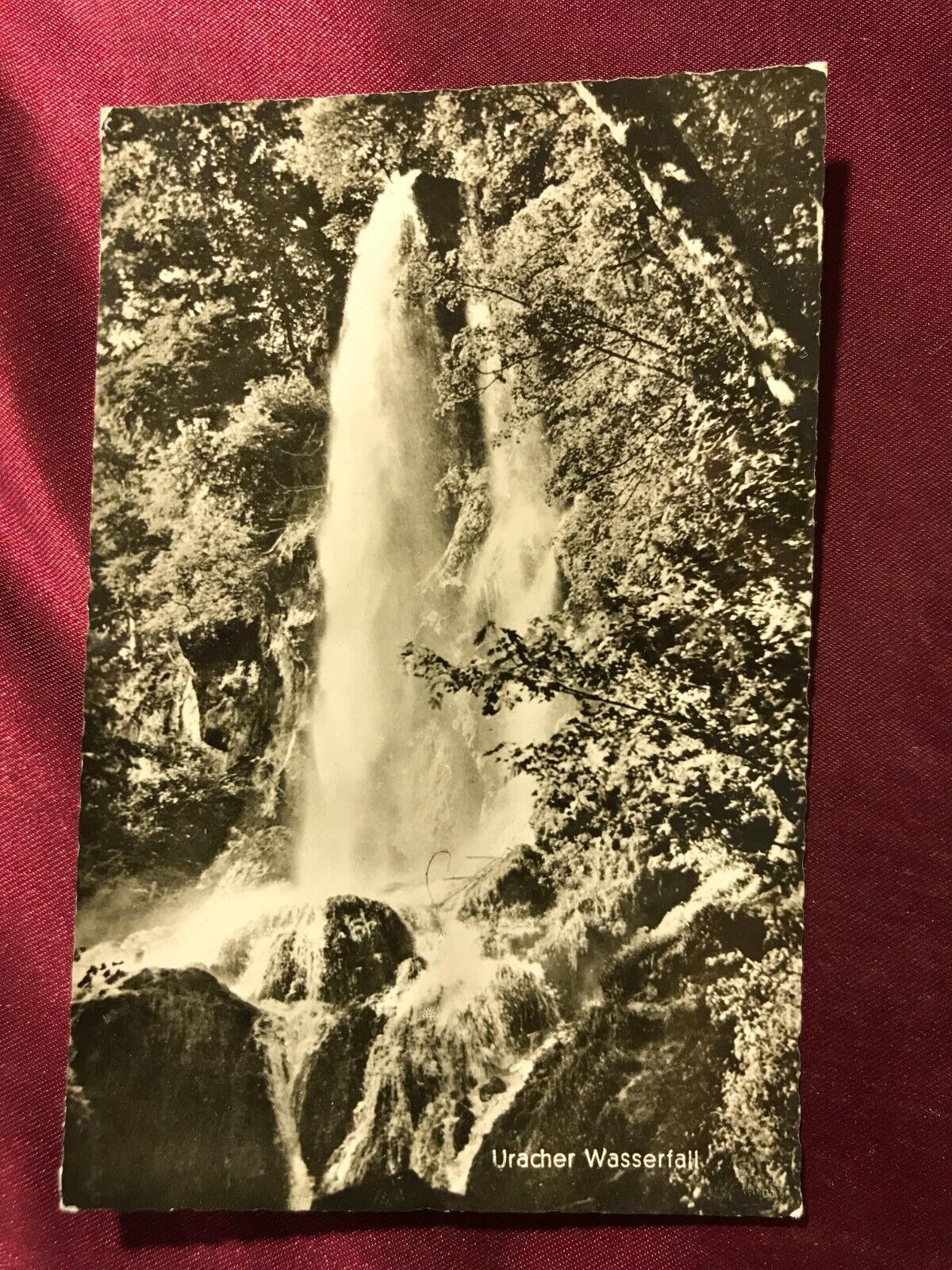 ca. 1960 BAD URACH-Uracher Wasserfall-Franckh Verlag 21603/150b-ungel.-AK-15