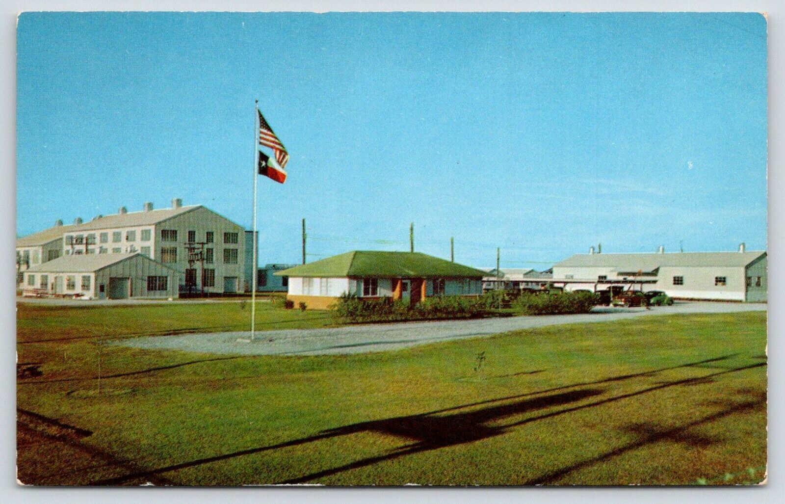 Beaumont Texas~Texas Gulf Sulfur Company Buildings~Offices~1950s Cars~Postcard