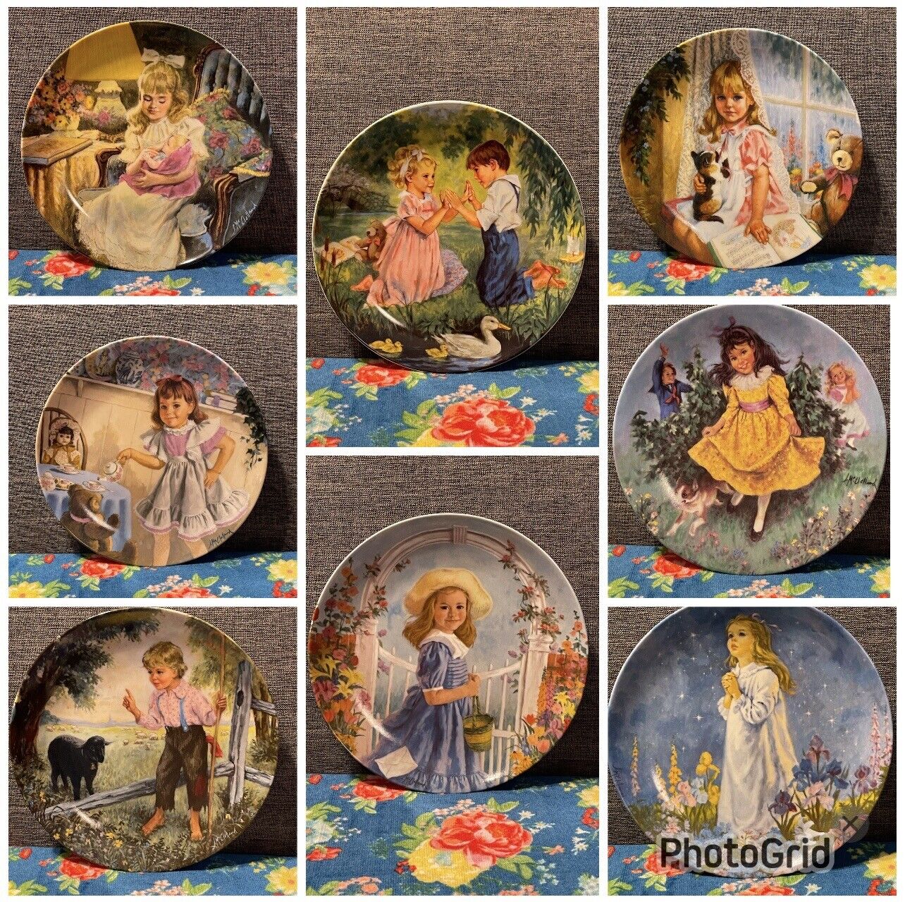 Vintage Reco The Treasured Songs of Childhood complete set of 8 Plates