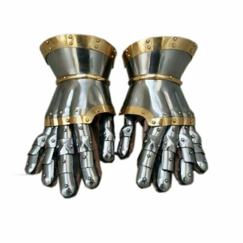 X-mas Medieval Steel Gothic Gauntlet Gloves New Antique Armor Functional