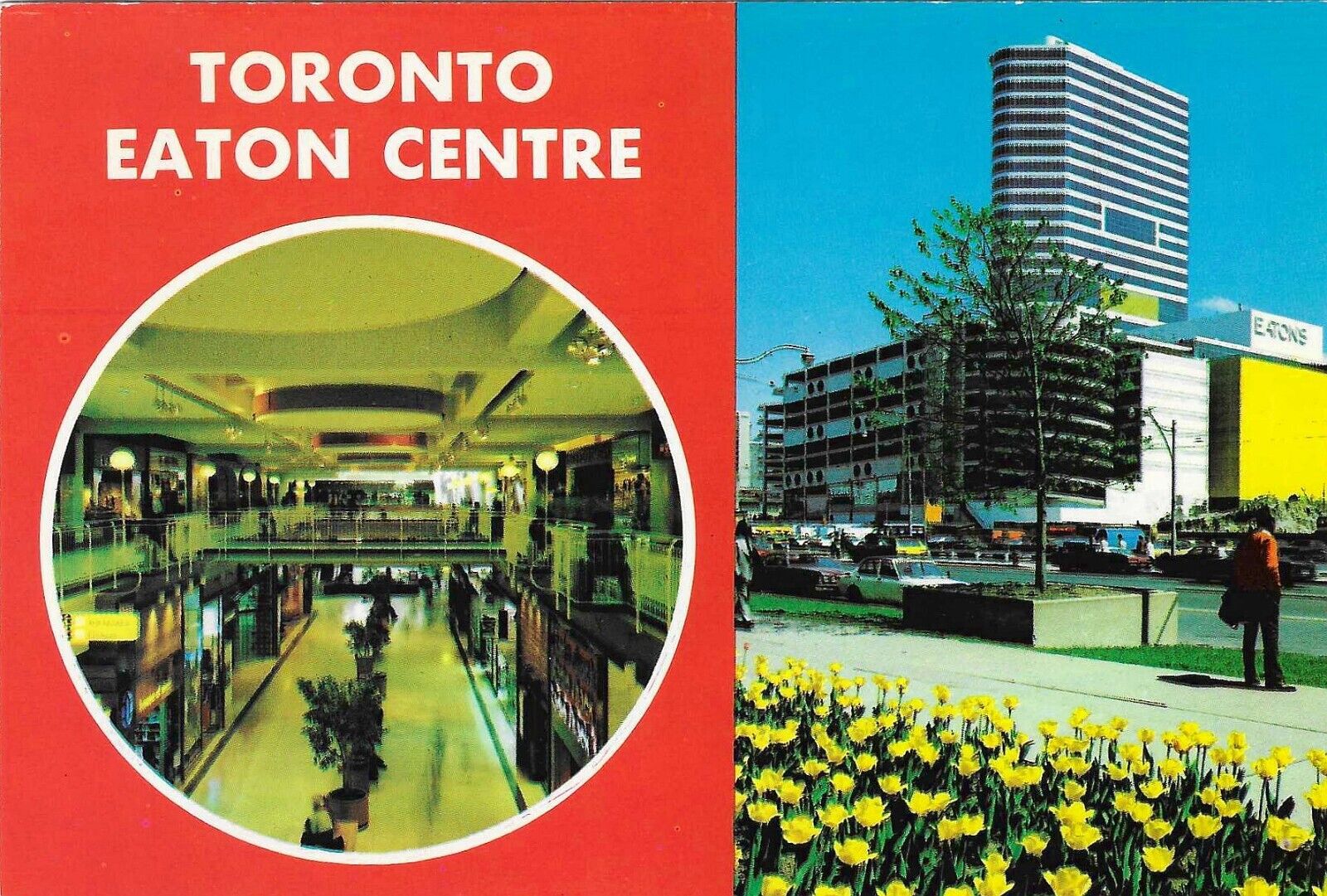 Vintage Canada Chrome Postcard Toronto Eaton Centre Multi Views