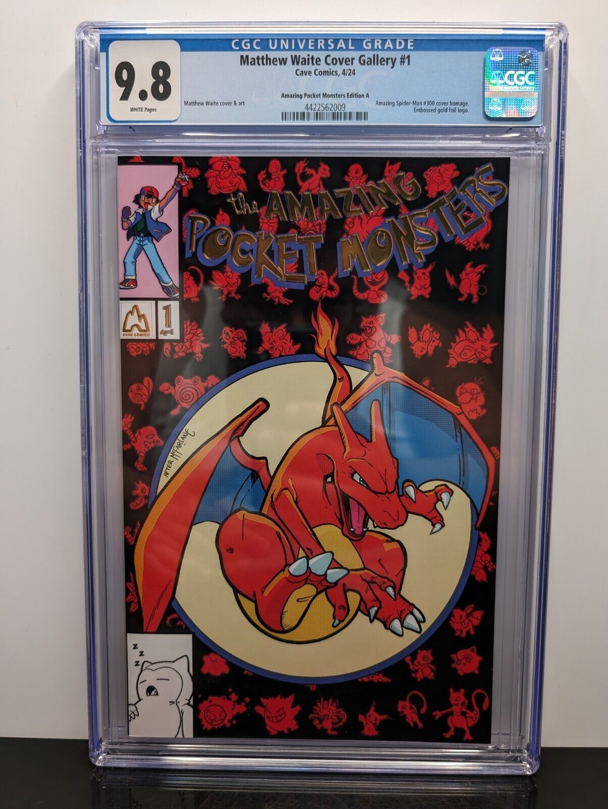 2024 C2E2 Exclusive AMAZING Pocket Monsters #1 Charizard /100 Collector Cave 9.8