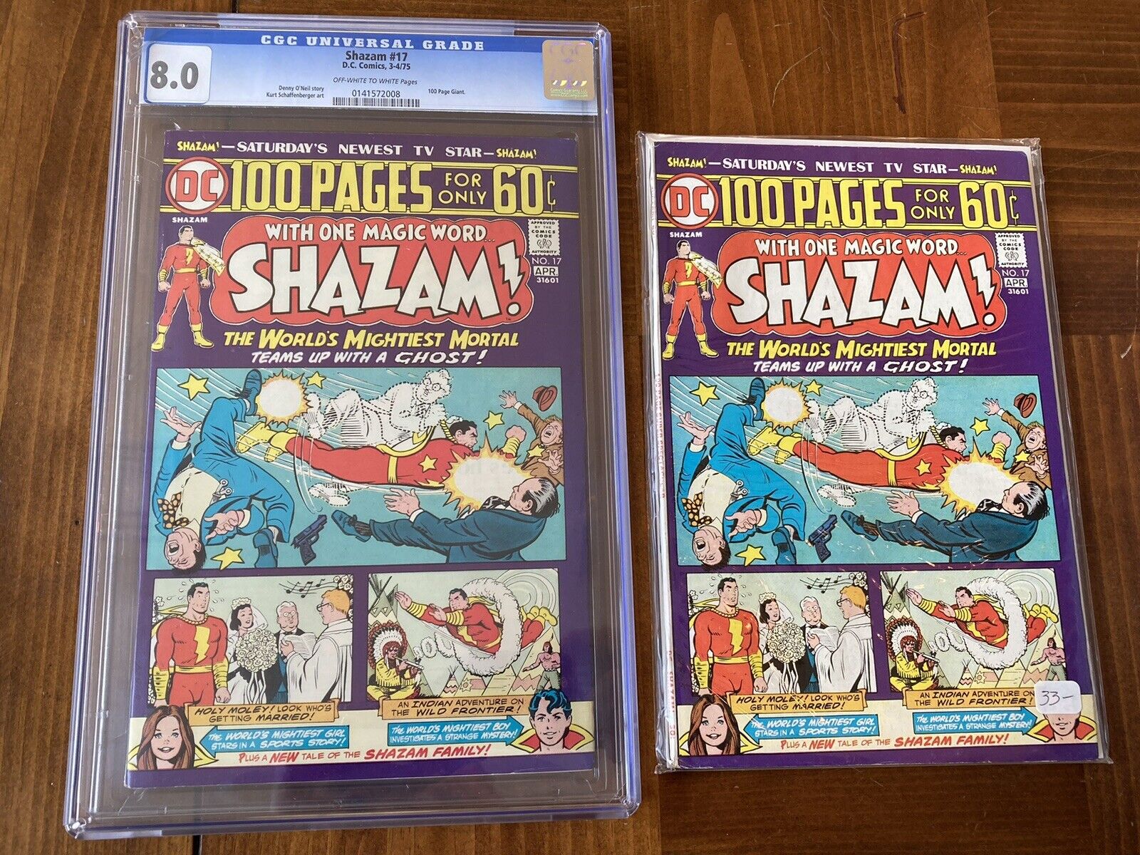 Shazam 17 CGC 8.0 OW/White Pages (Classic Cover- 1975) + extra