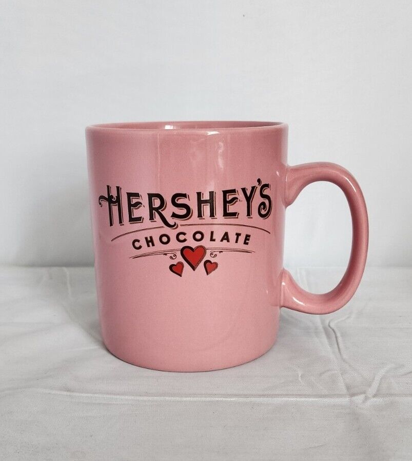Hershey\'s Chocolate Jumbo Pink Hearts 28 Oz Coffee Mug By Galerie