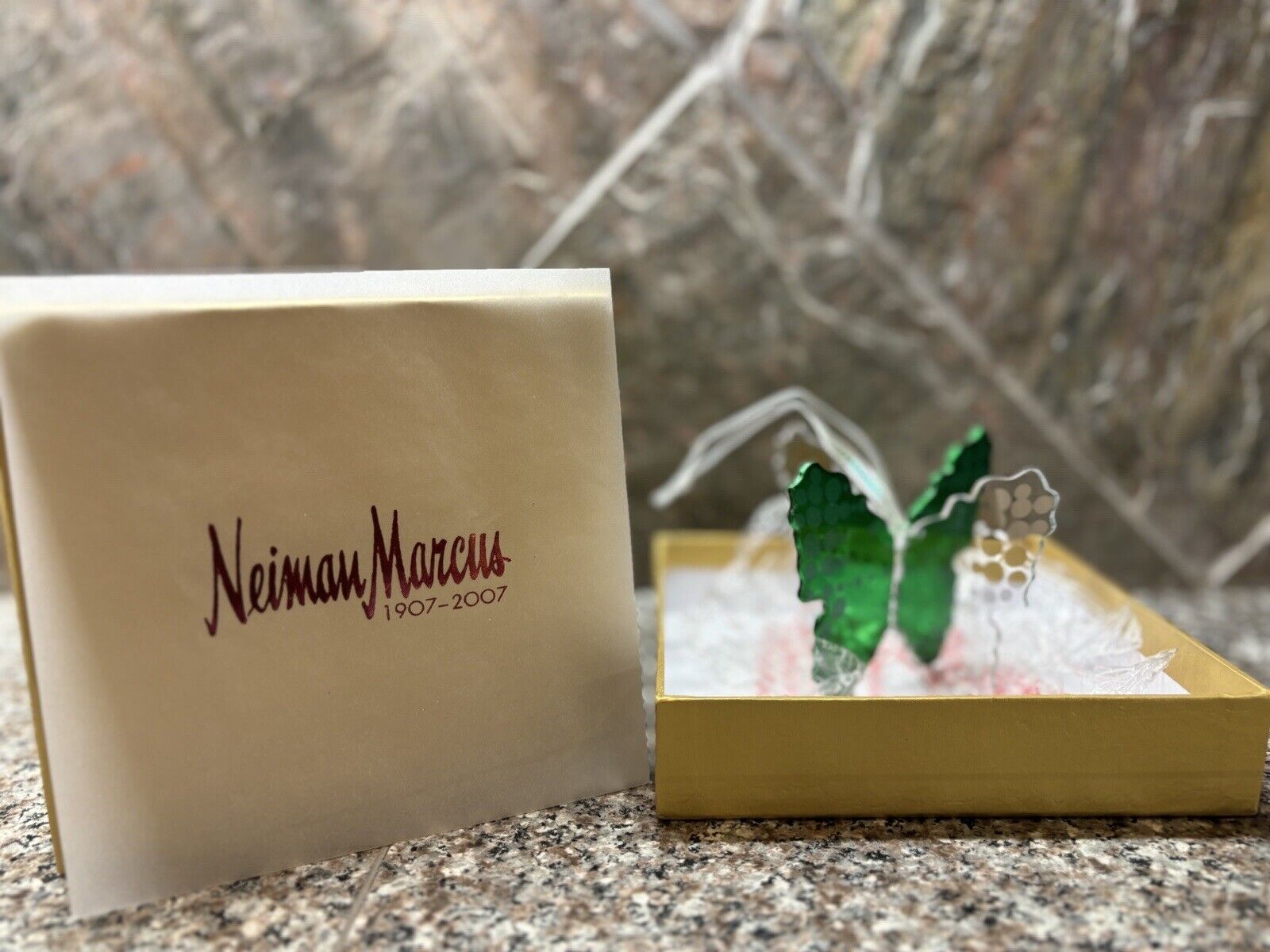 NEW Neiman Marcus 3D Butterfly Ornament 100th Anniversary Holiday 2007 w/ Box 