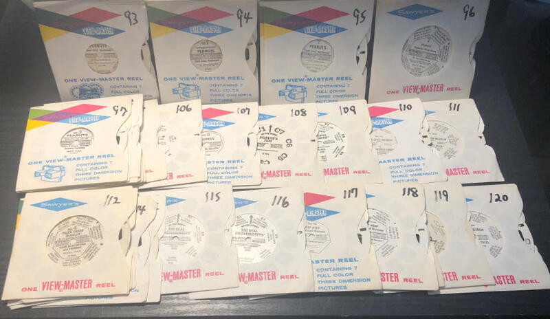 Cartoons Single Viewmaster Reels, First Letters P to R, $2.88 Each