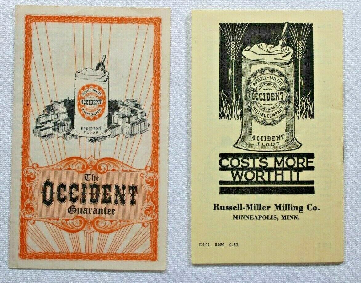 C.1940s Occidnet Flour Ad Lot. Brochure, Pamphlet. Baking Promo. MCM. Vintage.