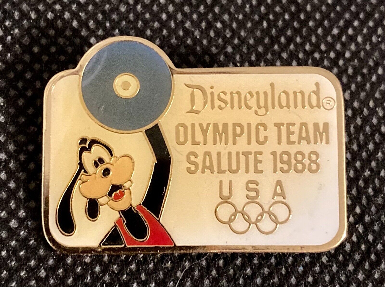 Disneyland USA Olympic Team Pin 1988 Goofy
