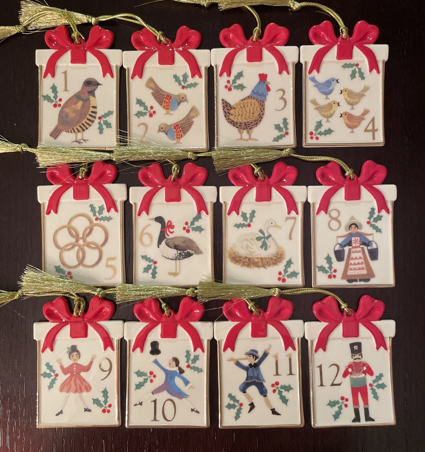 Lenox Twelve Days Of Christmas 12-Piece Ornament Set