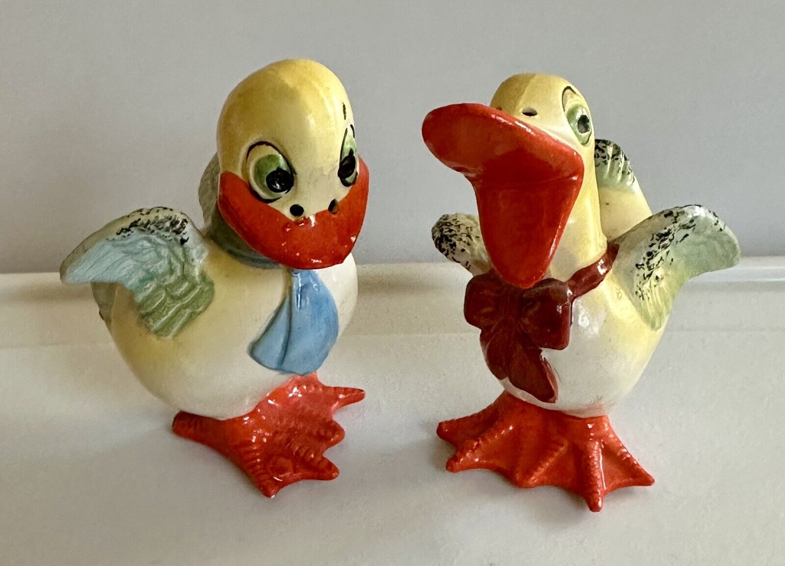 Vintage Yellow Ducks Salt And Pepper Shakers Best Son’s Hand Painted In Japan