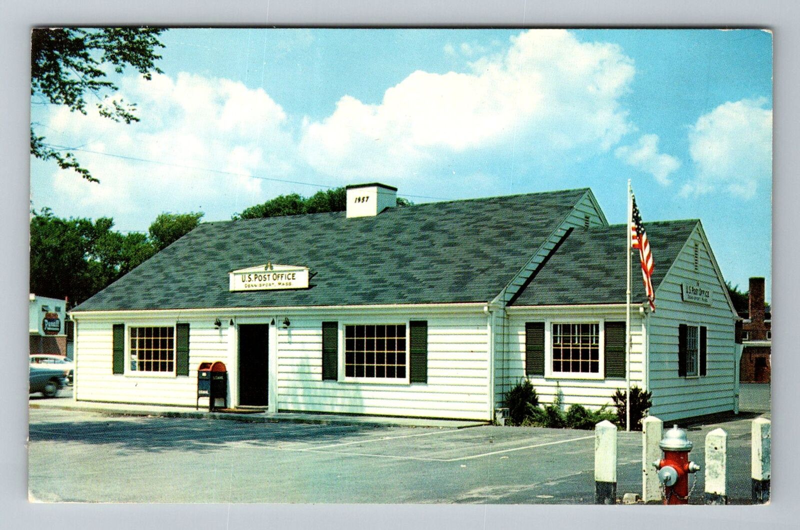 Dennisport MA-Massachusetts Post Office Building Vintage Souvenir Postcard